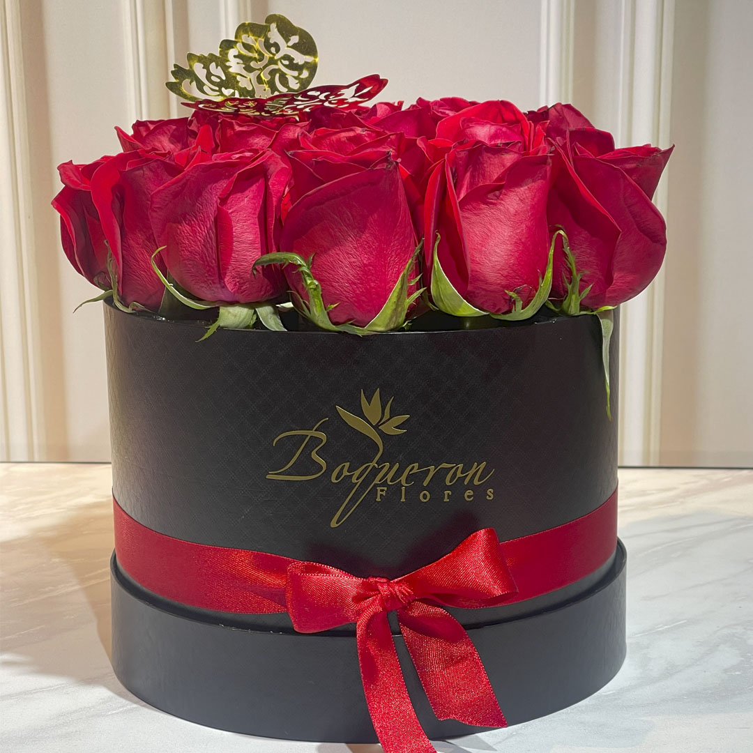 caja de rosas