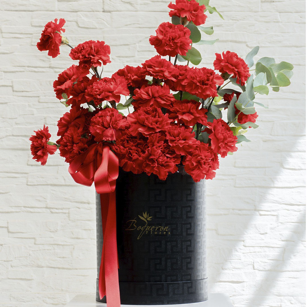 arreglo claveles rojo